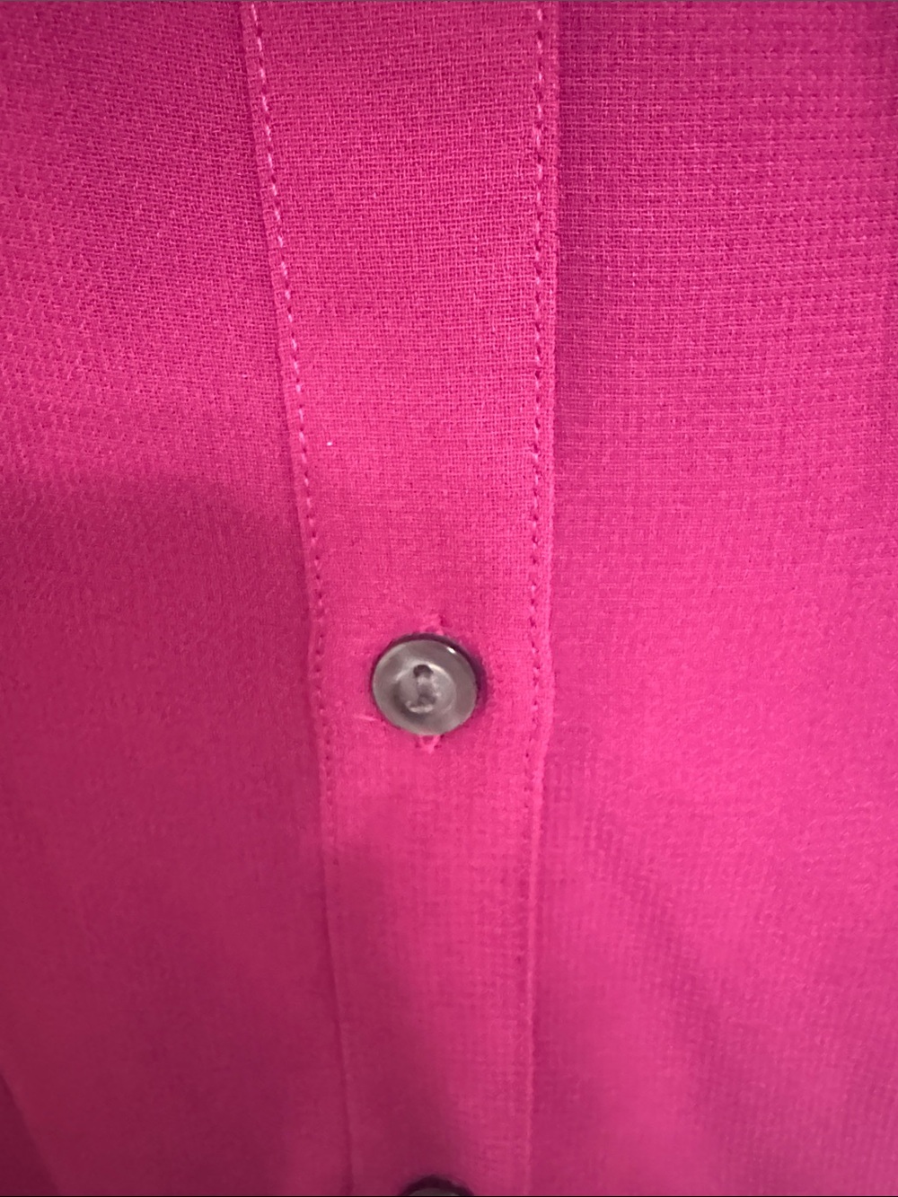 New York & Company Fuchsia Short-Sleeve Button-Down Blouse - Picture 6 of 9